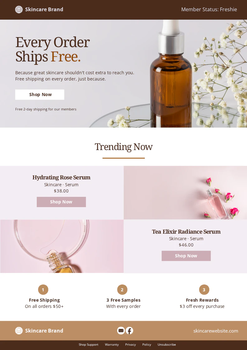 Skincare Brand - Email Design